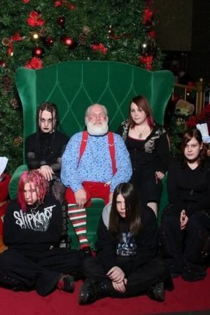 goth family christmas shot