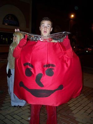 Man dressed up as the KoolAid man