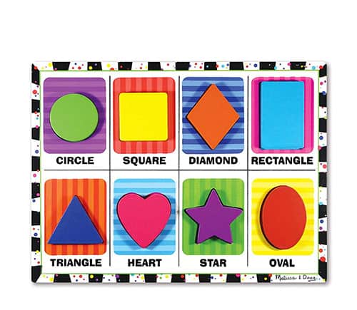 Melissa and doug shape sorting puzzle