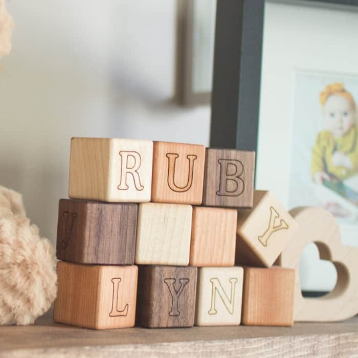 custom wooden baby blocks