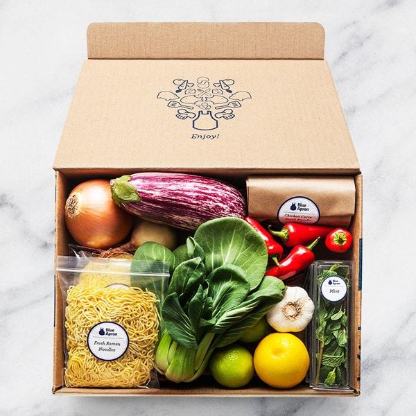 blue apron meal kit delivery service as a baby gift