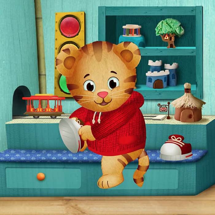 daniel tiger putting on shoes
