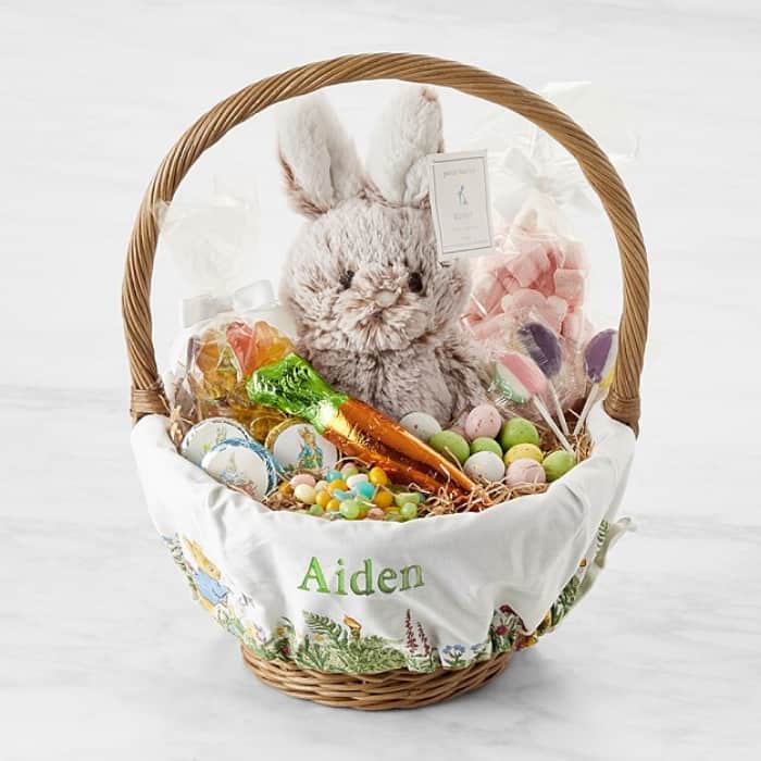 custom easter basket as a baby shower gift
