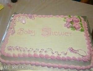 "Tschower" baby shower cake