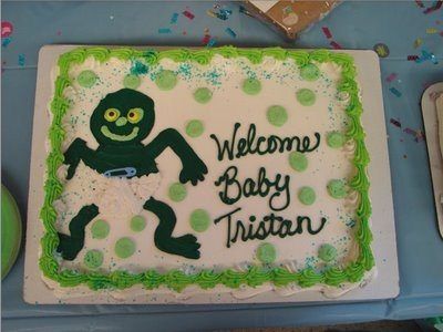green baby welcome baby tristan cake
