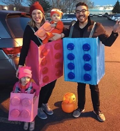 lego family costumes with toddler and baby