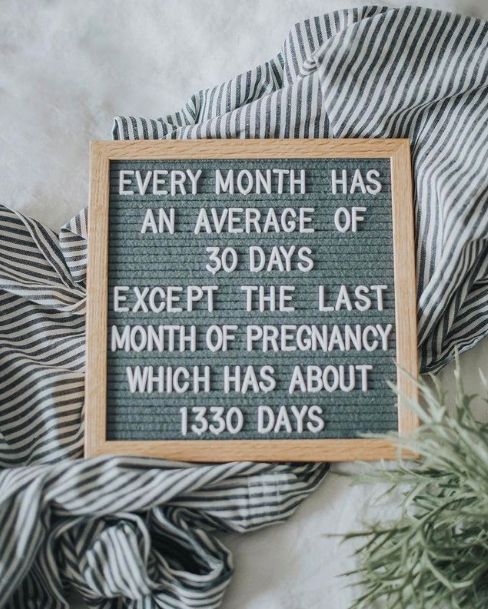 Every month has an average of 30 day except the last month of pregnancy which has about 1330 days