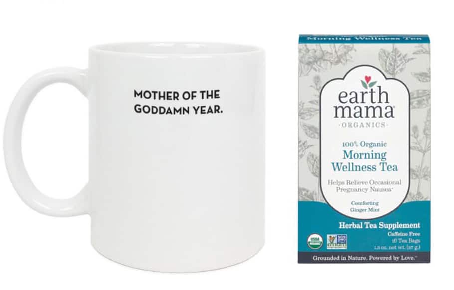 mother of the goddamn year mug and morning wellness tea