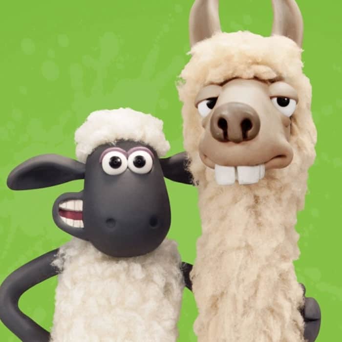 Shaun the sheep and llama
