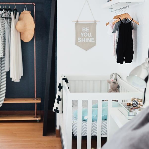 black and white nursery nookblack and white nursery nook