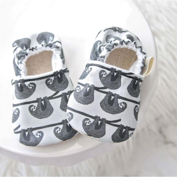 The Best Sloth Themed Baby Stuff. Sloth baby shoes.