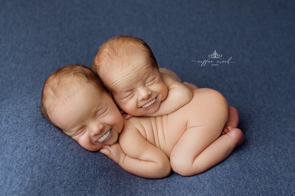 newborn baby with teeth photoshopped in.