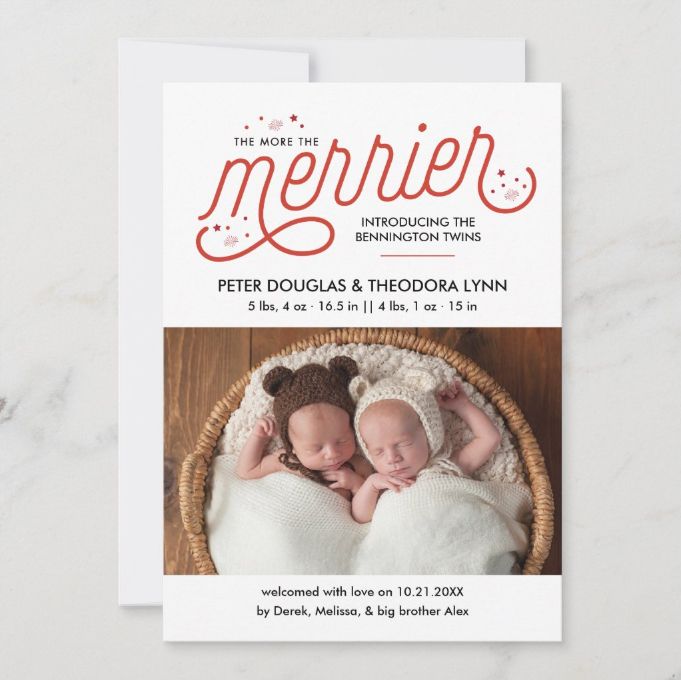 best holiday birth announcements