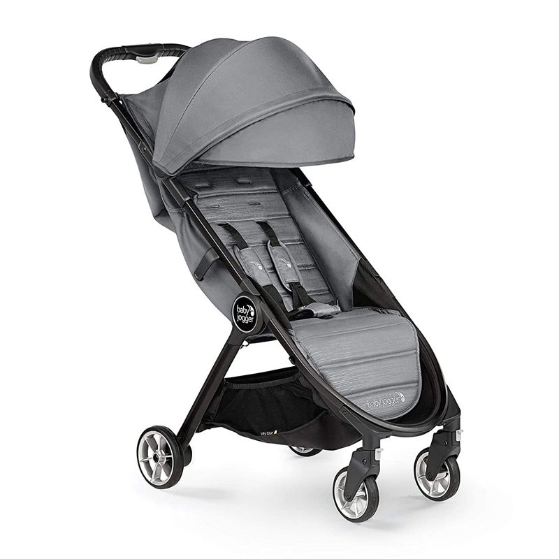 Baby Jogger City Tour 2 Single StrollerContours travel stroller in black and gray