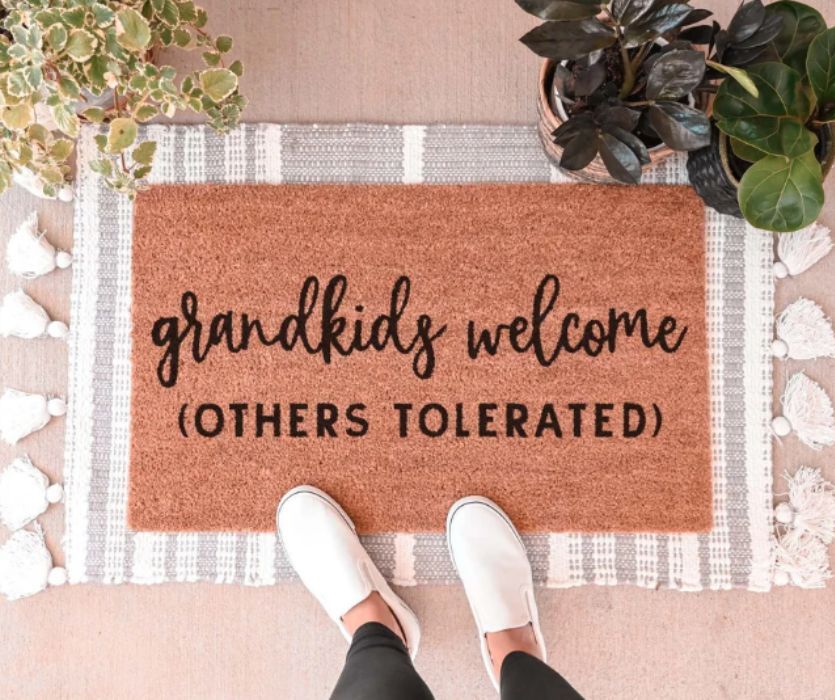 grandkids welcome (others tolerated) welcome mat