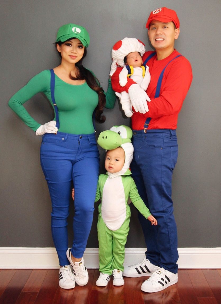 family mario kart halloween costumes